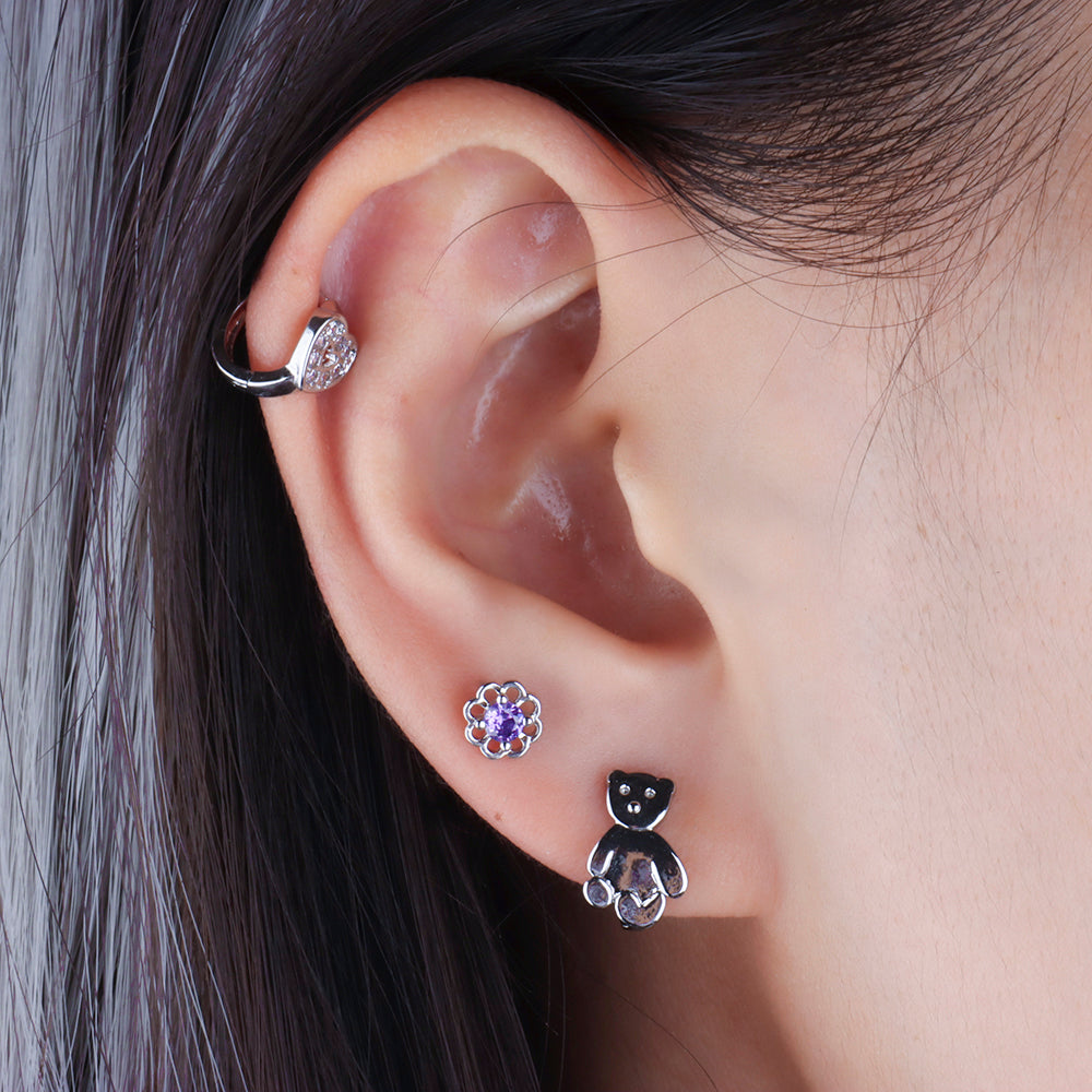 💜Eunomia Purple Stud - OhmoJewelry