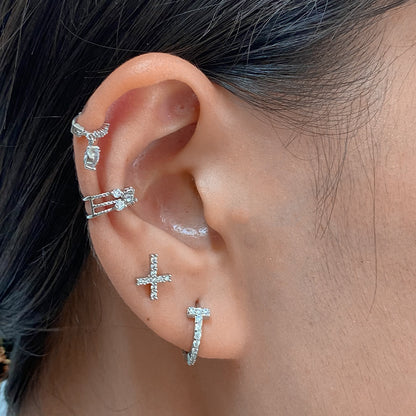 Exploring Cross Stud - OhmoJewelry