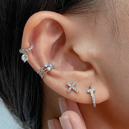 Exploring Cross Stud - OhmoJewelry