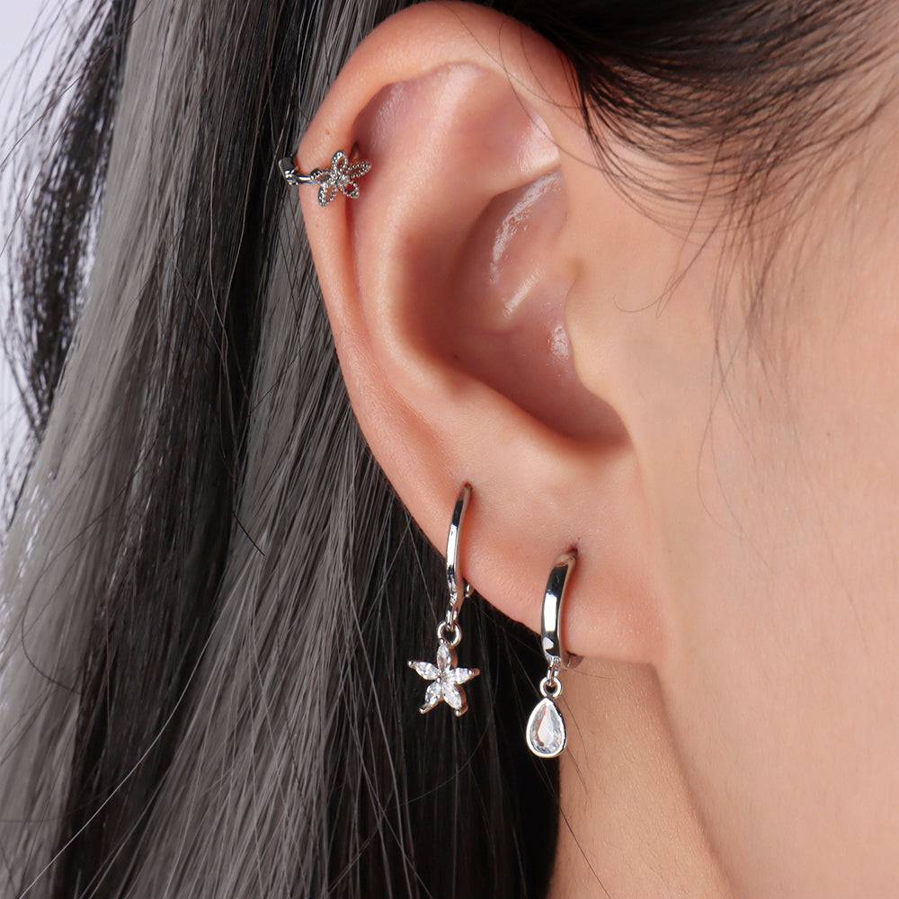 Flower Helix - Stainless Steel - Helix - Oumo Jewelry