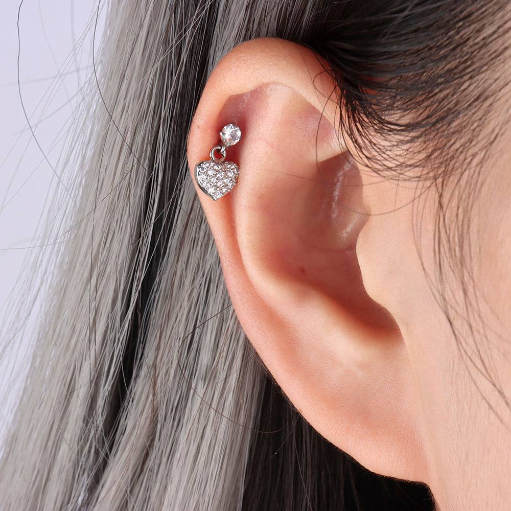 Heartbeat Drop Stud - OhmoJewelry