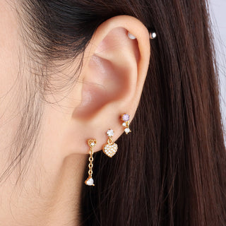 Heartbeat Drop Stud - OhmoJewelry