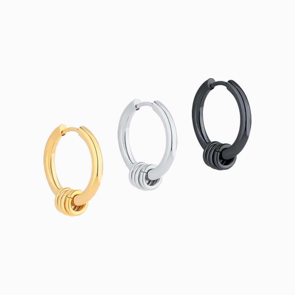 Get in the Vibe Hoop - Stainless Steel - Lobe - Oumo Jewelry