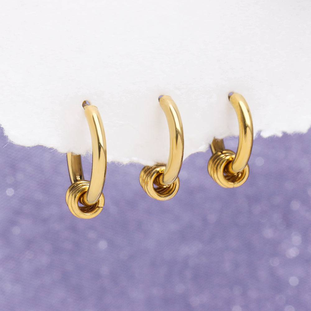 Get in the Vibe Hoop - Stainless Steel - Lobe - Oumo Jewelry