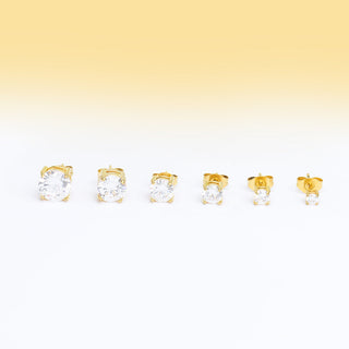Basic Round Gemstone Studs - OhmoJewelry