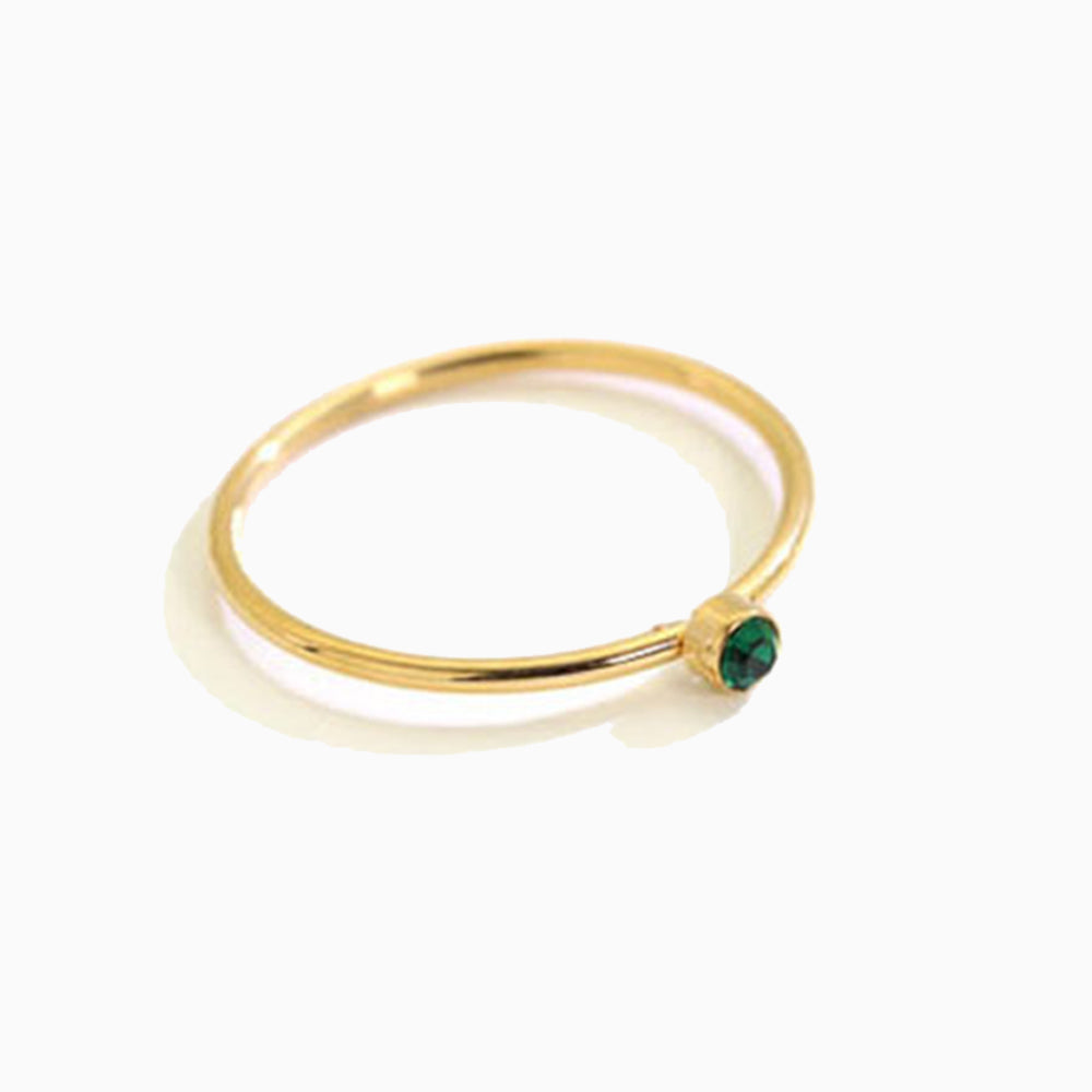 Emerald Gemstone Ring - OhmoJewelry