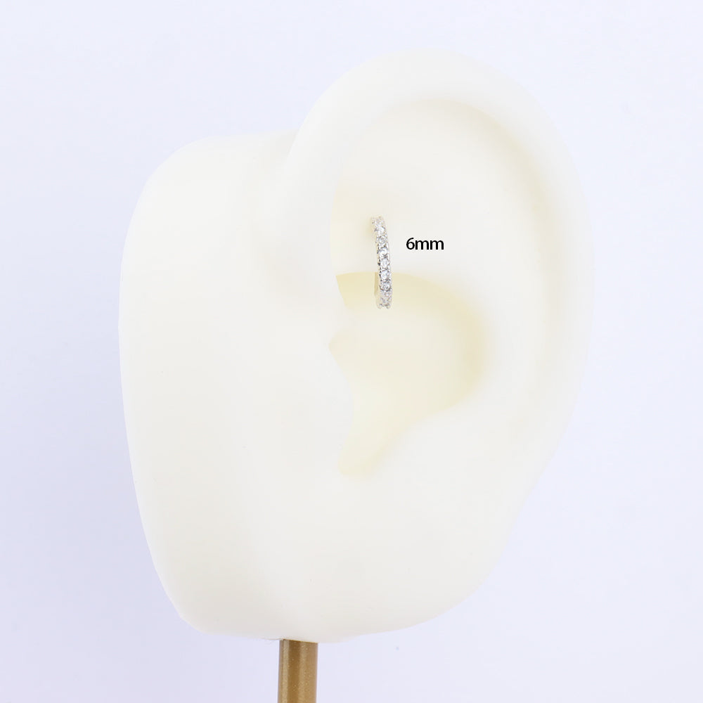 Basic Gem Seamless Ring - Stainless Steel - Septum - Oumo Jewelry