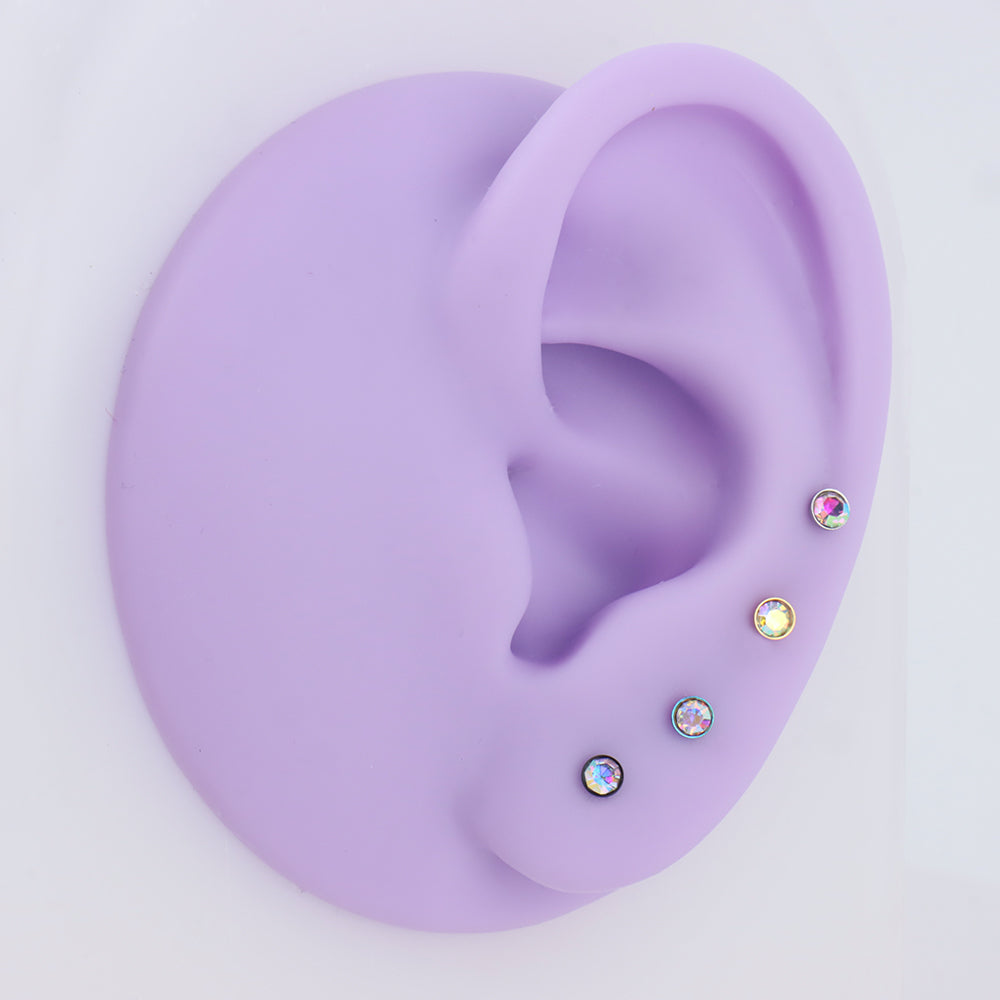 Colored Gem Basic Stud - OhmoJewelry