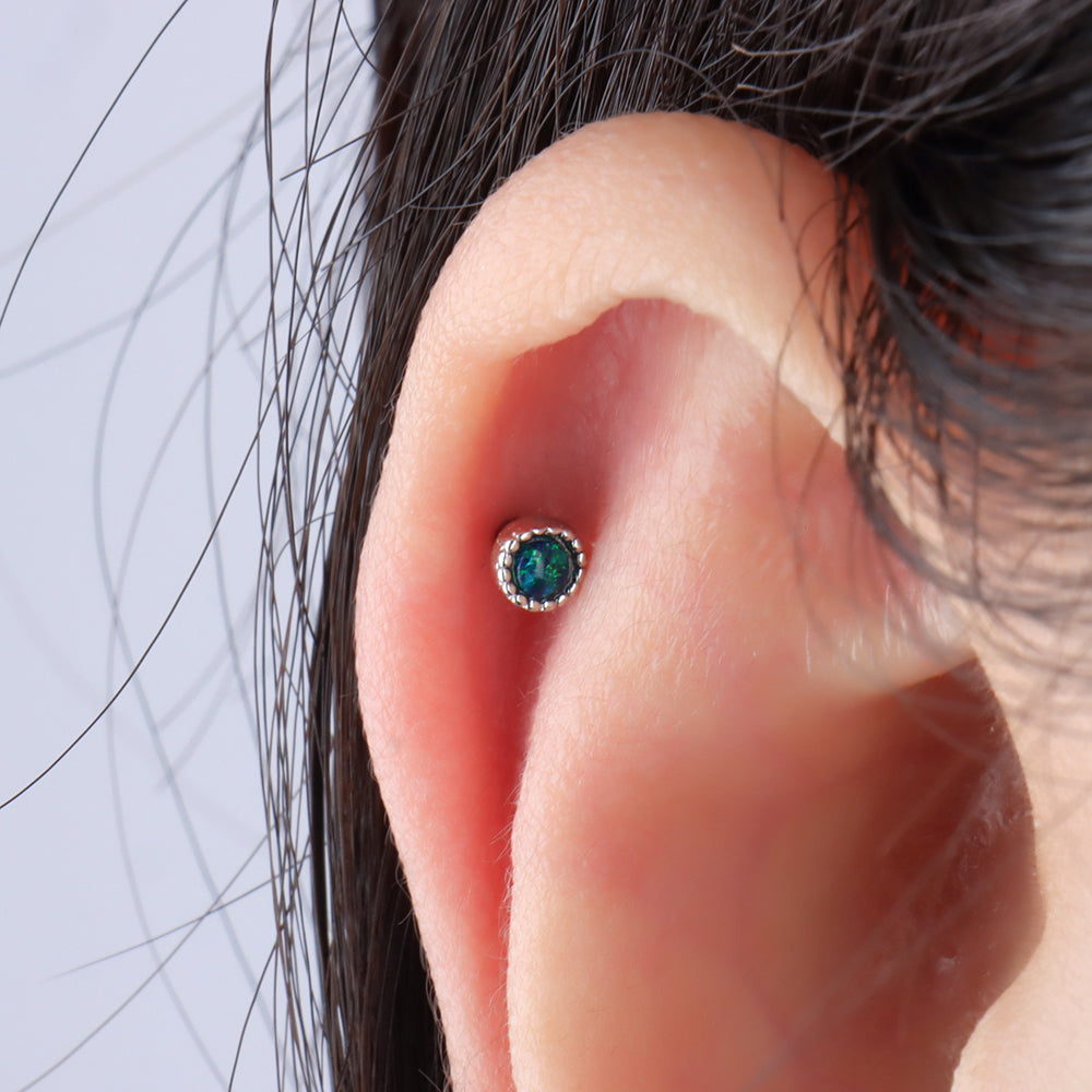 Mysterious Opal Stud - OhmoJewelry