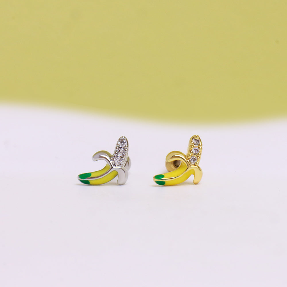 Banana Stud - OhmoJewelry