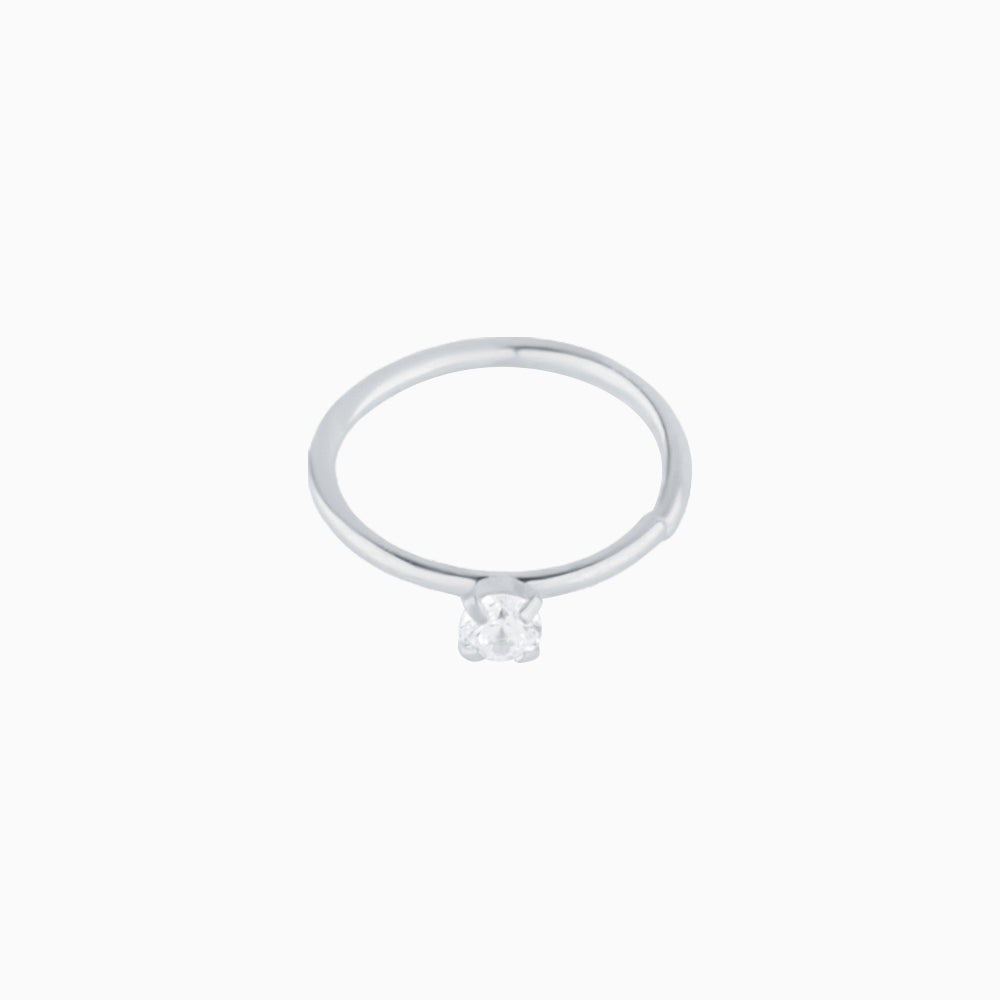 Basic Gem Nose Hoop - Stainless Steel - Septum - Oumo Jewelry