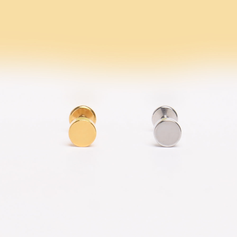 Basic Simple Flatback Stud - Stainless Steel - Helix, Forward Helix, Upper Lobe - Oumo Jewelry