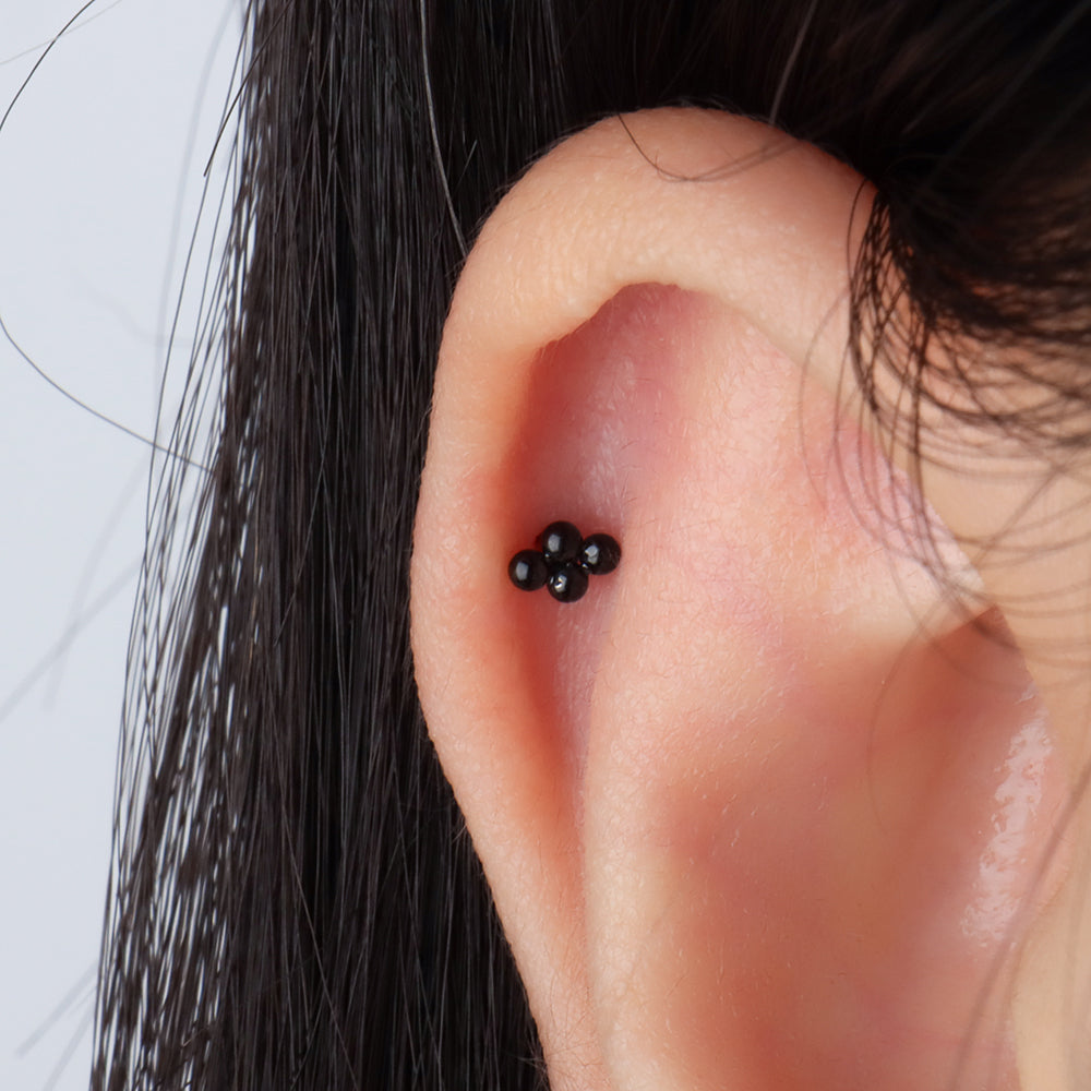 Basic Flatback Stud - Stainless Steel - Helix, Forward Helix, Upper Lobe - Oumo Jewelry