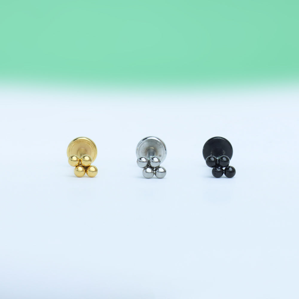 Basic Flatback Stud - Stainless Steel - Helix, Forward Helix, Upper Lobe - Oumo Jewelry