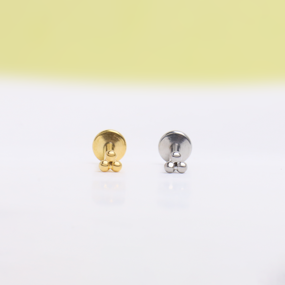 Basic Flatback Stud - Stainless Steel - Helix, Forward Helix, Upper Lobe - Oumo Jewelry