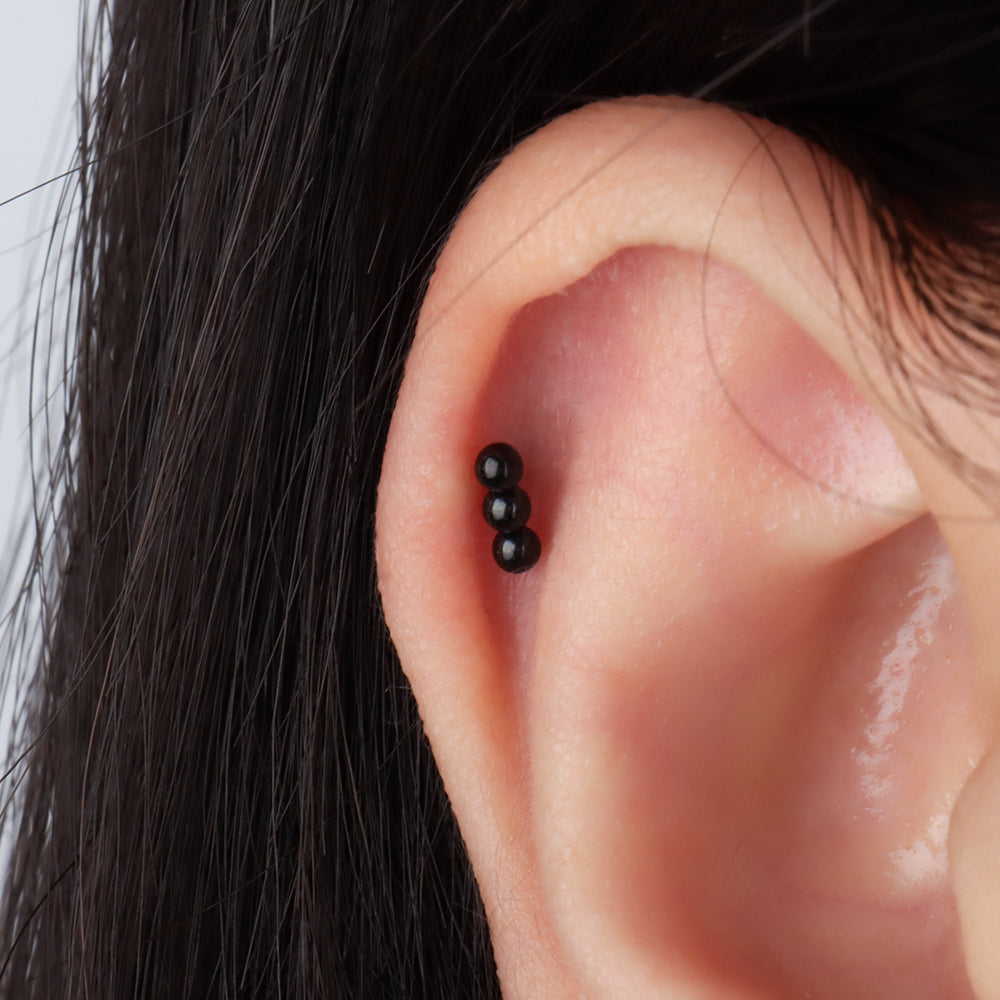Basic Threadless Flatback Stud - Stainless Steel - Helix, Upper Lobe, Conch - Oumo Jewelry