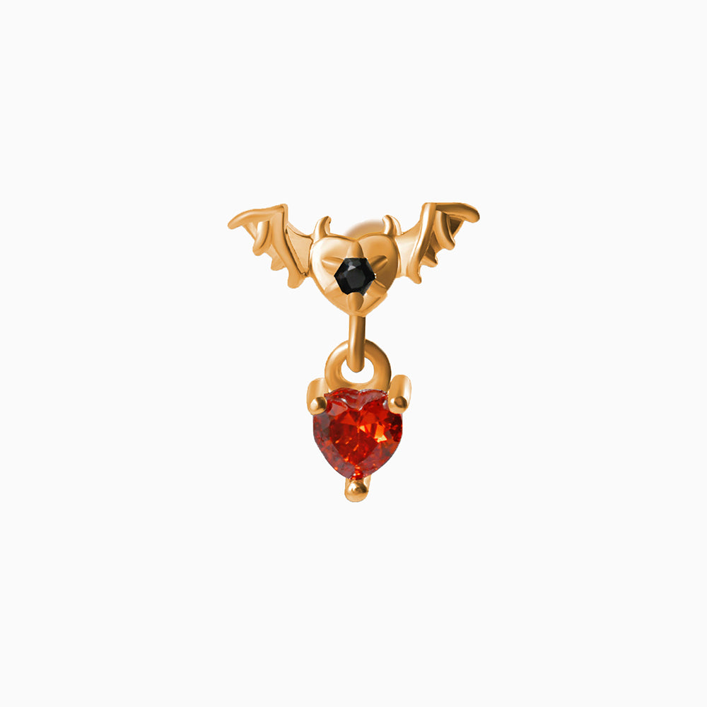 Bat Heart Drop Earring - OhmoJewelry