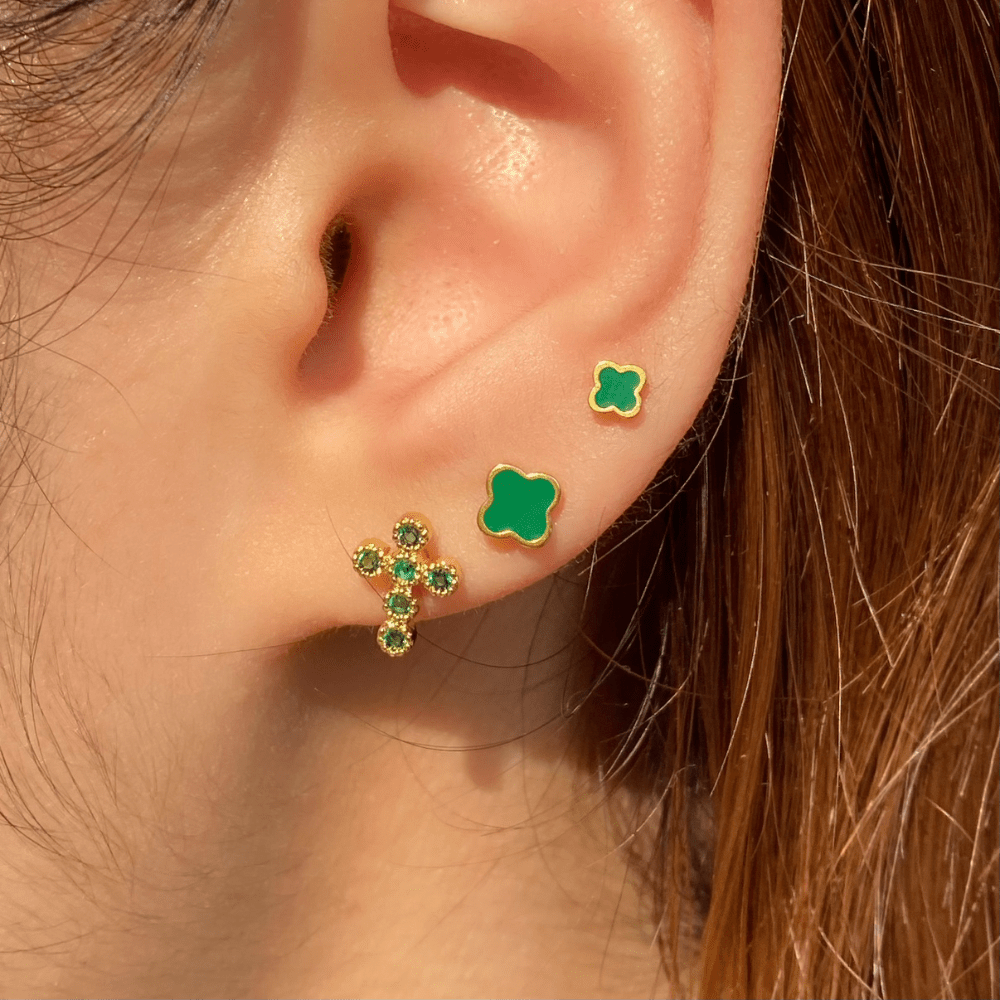 🍀Clover Stud - OhmoJewelry