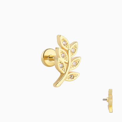 Branch Leaf Stud - OhmoJewelry