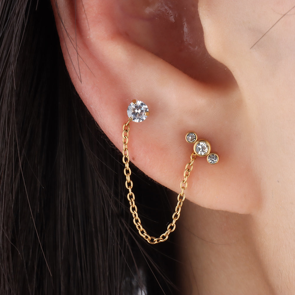 Brilliant Chain Earring - OhmoJewelry