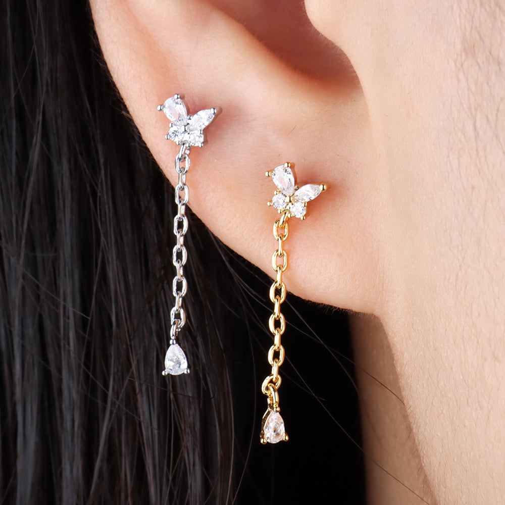 Butterfly Chain Earring - OhmoJewelry