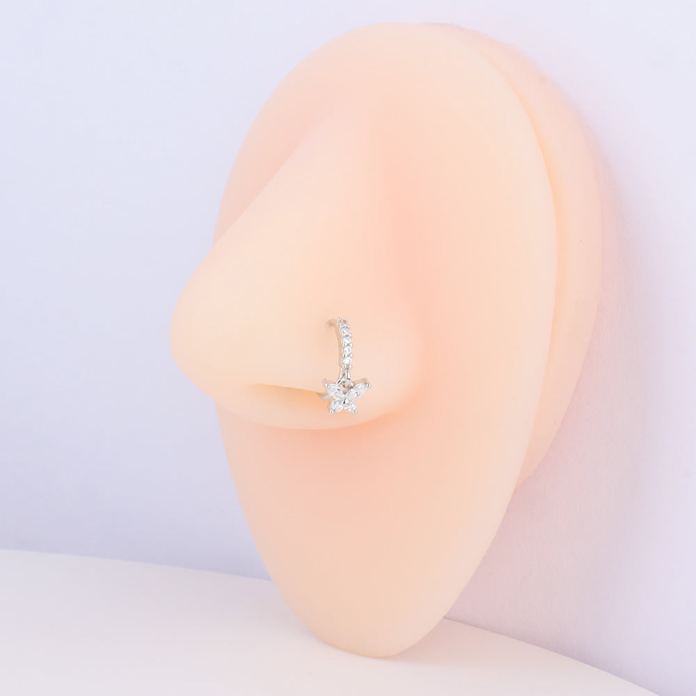 Butterfly Nose Hoop - Stainless Steel - Septum - Oumo Jewelry