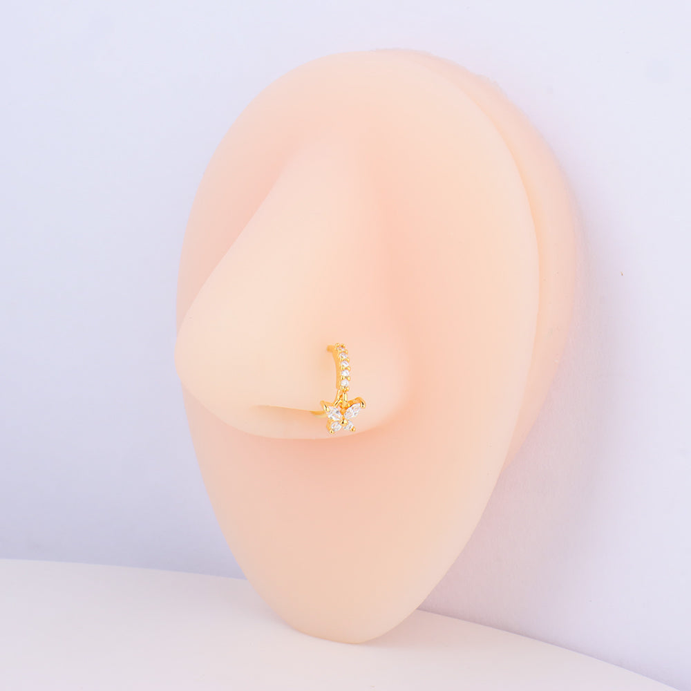 Butterfly Nose Hoop - Stainless Steel - Septum - Oumo Jewelry