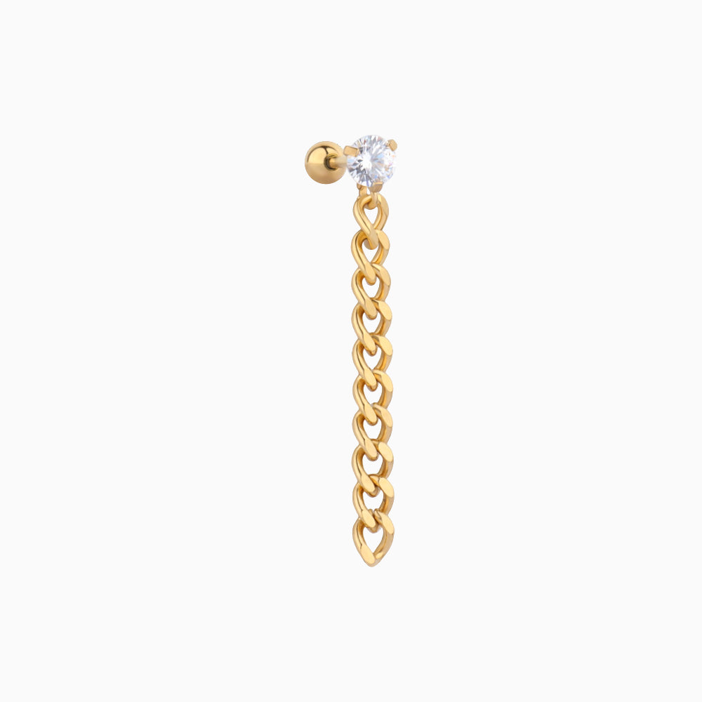 Chain Drop Stud - OhmoJewelry