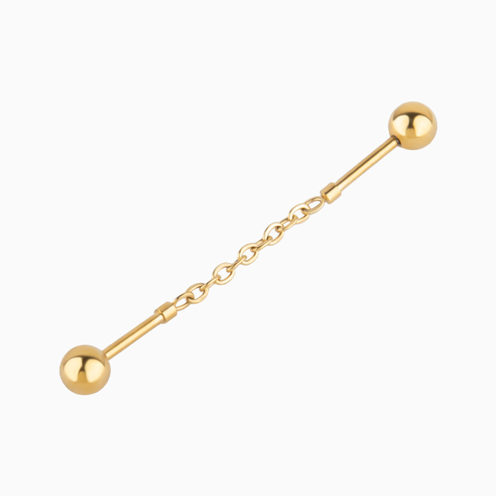 Chain Industrial Barbell - Stainless Steel - Industrial - Oumo Jewelry