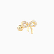 Charm Bow Stud - Stainless Steel - Upper Lobe, Helix - Oumo Jewelry