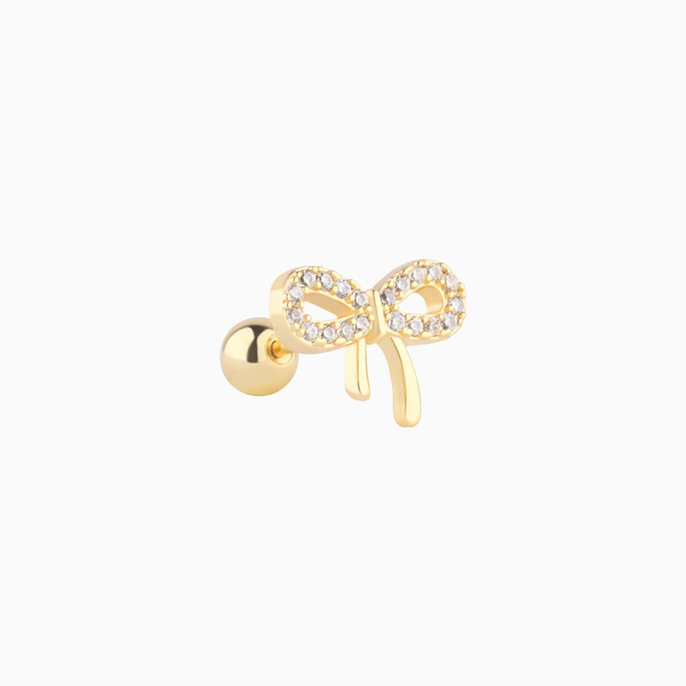 Charm Bow Stud - Stainless Steel - Upper Lobe, Helix - Oumo Jewelry