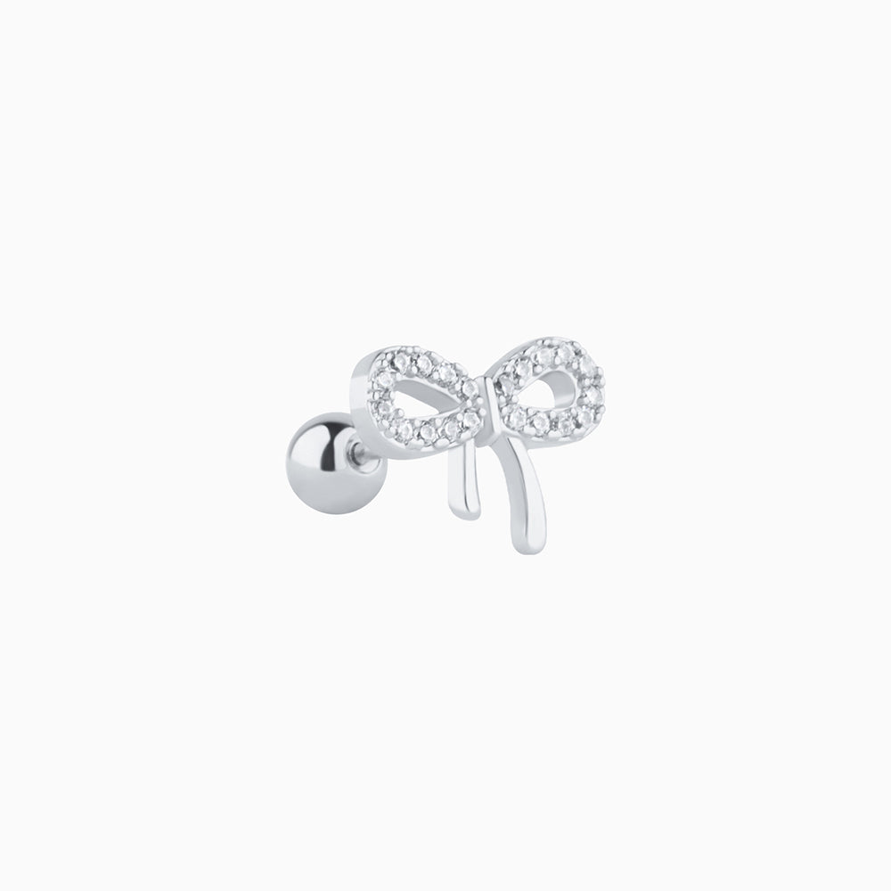 Charm Bow Stud - Stainless Steel - Upper Lobe, Helix - Oumo Jewelry
