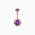 Charm Purple Gem Belly Ring - OhmoJewelry