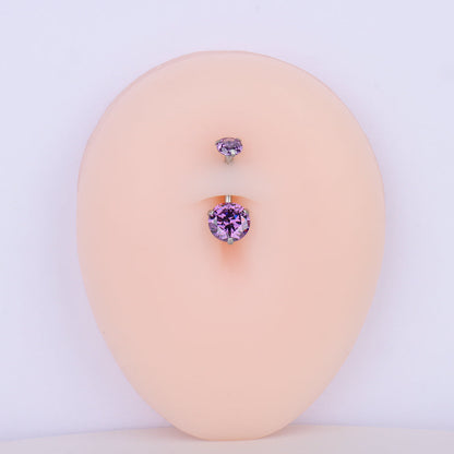 Charm Purple Gem Belly Ring - OhmoJewelry