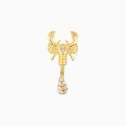 Charm Scorpion Belly Ring - Stainless Steel - Navel - Oumo Jewelry