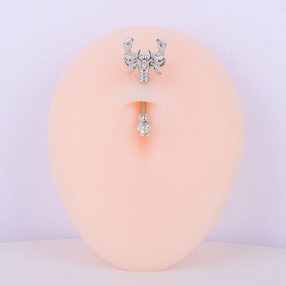 Charm Scorpion Belly Ring - Stainless Steel - Navel - Oumo Jewelry