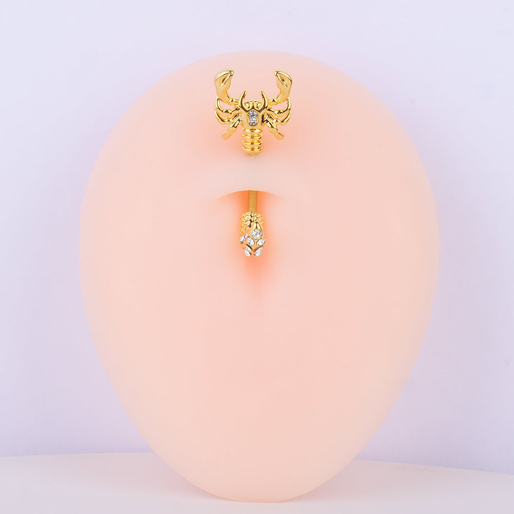 Charm Scorpion Belly Ring - Stainless Steel - Navel - Oumo Jewelry