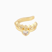 Charming Love Ear Cuff - Brass - Oumo Jewelry