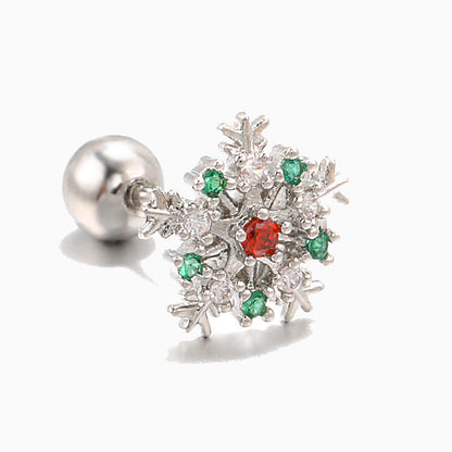 ❄️Cheery Snowflake Stud - OhmoJewelry