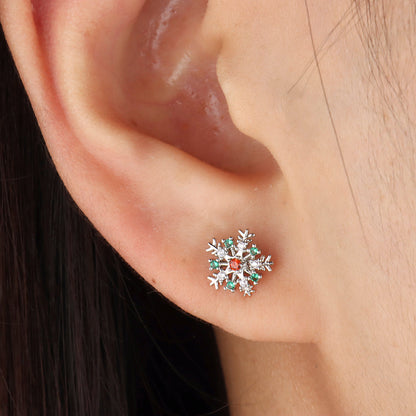 ❄️Cheery Snowflake Stud - OhmoJewelry