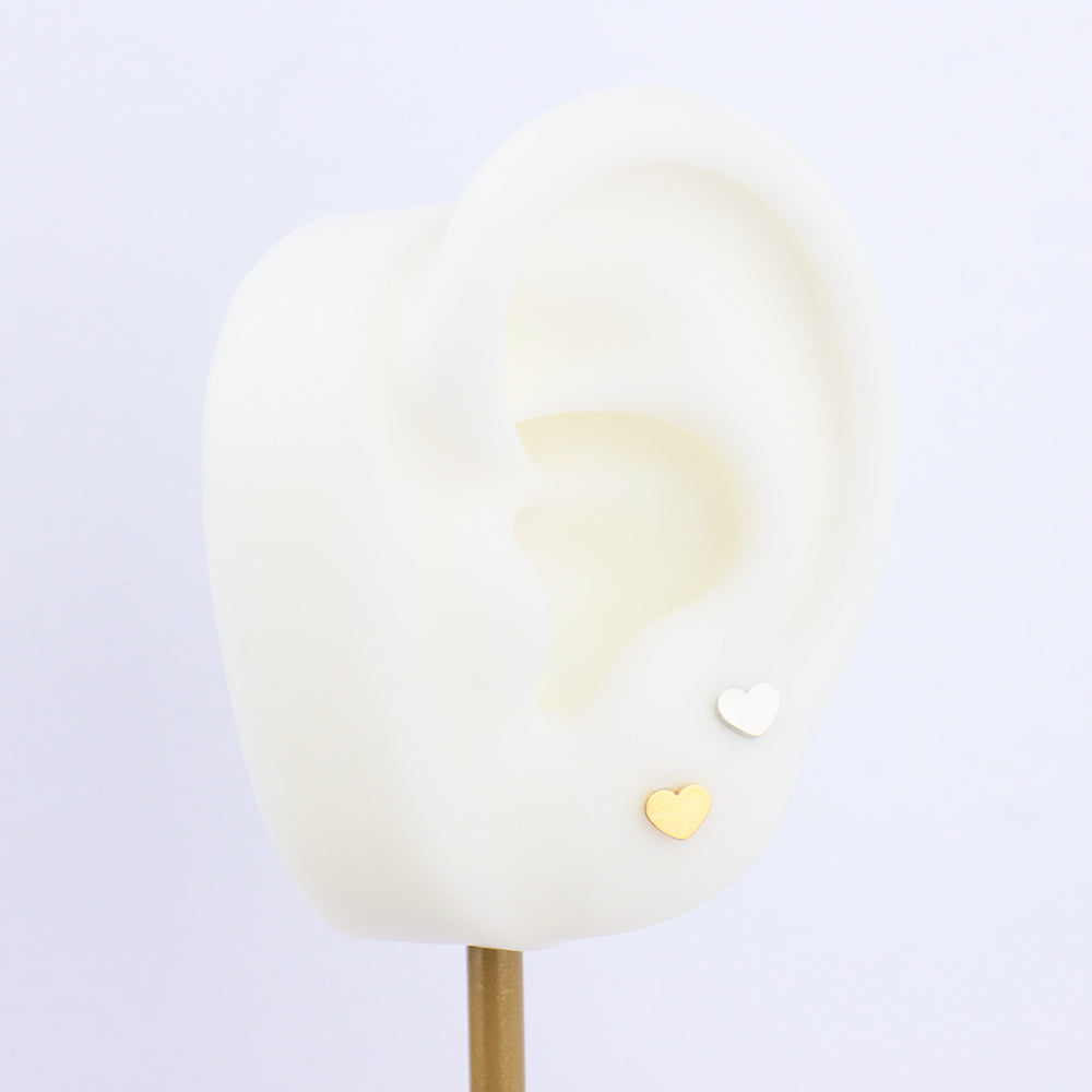 Classic Love Flatback Stud - Stainless Steel - Helix, Forward Helix, Upper Lobe - Oumo Jewelry