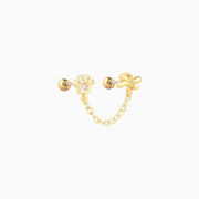 Claws Chain Earring - Stainless Steel - Upper Lobe - Oumo Jewelry
