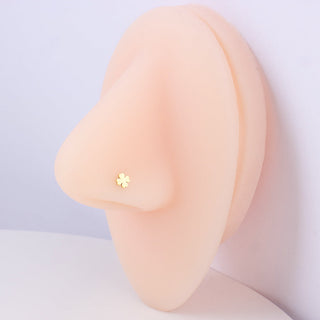 Clover Corkscrew Nose Ring - OhmoJewelry