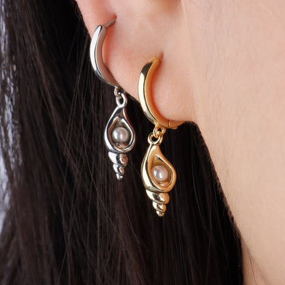 Conch Drop Earrings - OhmoJewelry