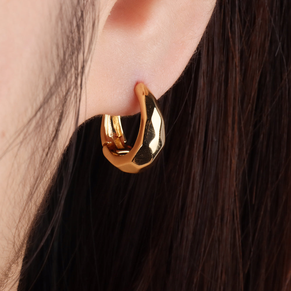 Cool Hoops - Brass - Oumo Jewelry