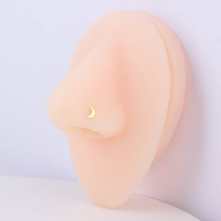 Crescent Moon Nose Stud - OhmoJewelry