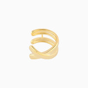 Cross Ear Cuff - Stainless Steel - Oumo Jewelry