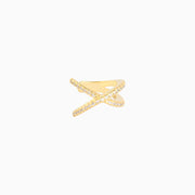 Cross Ear Cuff - Brass - Oumo Jewelry