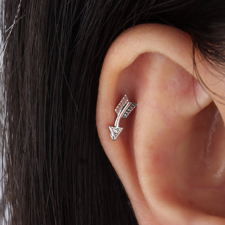 Cupid's Arrow Stud - OhmoJewelry
