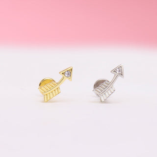 Cupid's Arrow Stud - OhmoJewelry